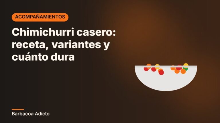 Chimichurri casero: receta, variantes y cuánto dura