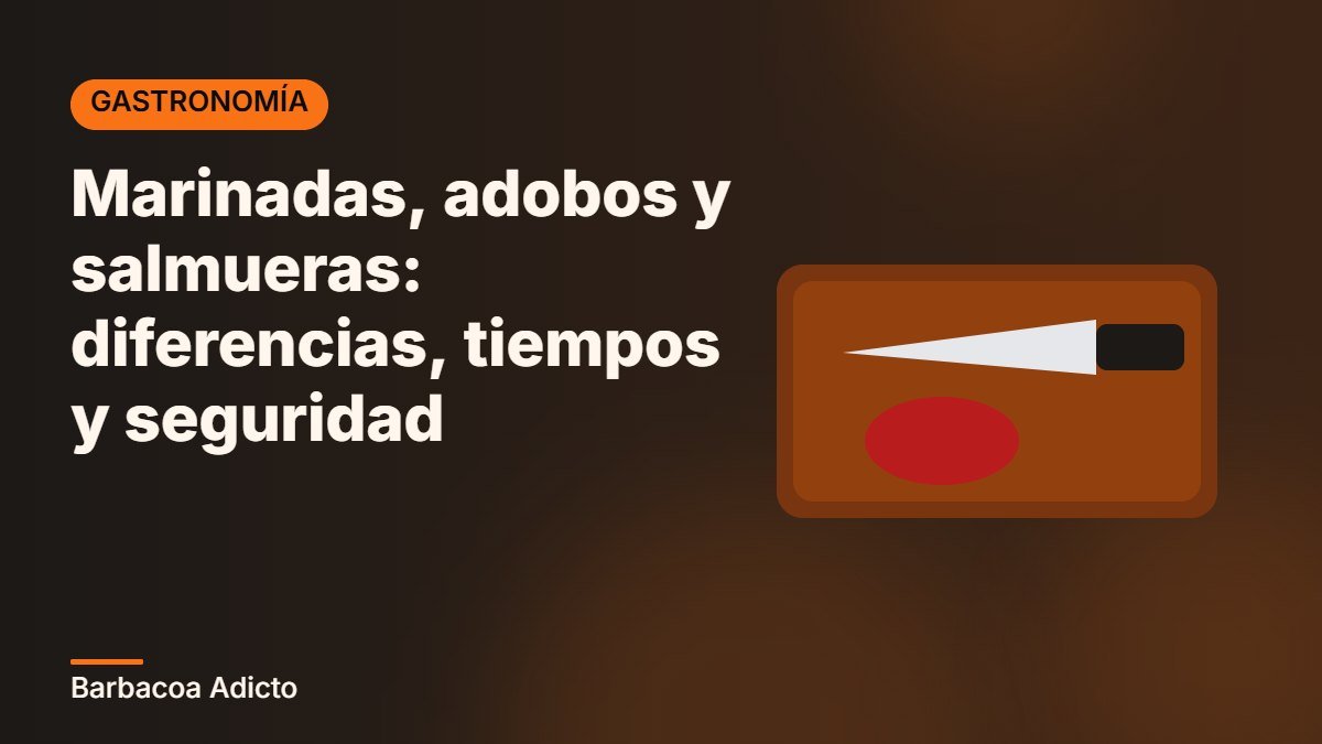 Marinadas, adobos y salmueras: diferencias, tiempos y seguridad